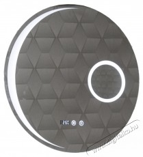Badenmob 19172 LED f&uuml;rdőszobai t&uuml;k&ouml;r, p&aacute;ramentes&iacute;tő funkci&oacute;, &oacute;ra, hőm&eacute;rő &eacute;s nagy&iacute;t&oacute;, D80cm - Sz&eacute;ps&eacute;g&aacute;pol&aacute;s / Eg&eacute;szs&eacute;g - T&uuml;k&ouml;r - 536080
