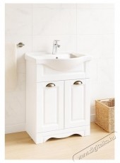 Badenmob 172 als&oacute;szekr&eacute;ny &eacute;s mosd&oacute;kagyl&oacute;, MDF, forg&aacute;cslap, 55x81x45 cm, rusztikus feh&eacute;r H&aacute;ztart&aacute;s / Otthon / K&uuml;lt&eacute;r - F&uuml;rdőszoba / wc - Kieg&eacute;sz&iacute;tő - 536074