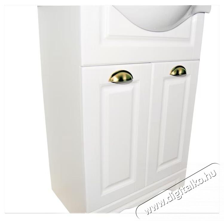 Badenmob 172 als&oacute;szekr&eacute;ny &eacute;s mosd&oacute;kagyl&oacute;, MDF, forg&aacute;cslap, 55x81x45 cm, rusztikus feh&eacute;r H&aacute;ztart&aacute;s / Otthon / K&uuml;lt&eacute;r - F&uuml;rdőszoba / wc - Kieg&eacute;sz&iacute;tő - 536074