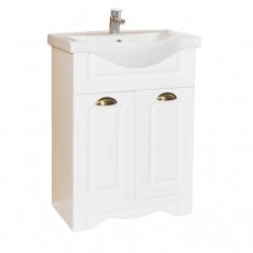 Badenmob 172 als&oacute;szekr&eacute;ny &eacute;s mosd&oacute;kagyl&oacute;, MDF, forg&aacute;cslap, 55x81x45 cm, rusztikus feh&eacute;r H&aacute;ztart&aacute;s / Otthon / K&uuml;lt&eacute;r - F&uuml;rdőszoba / wc - Kieg&eacute;sz&iacute;tő - 536074