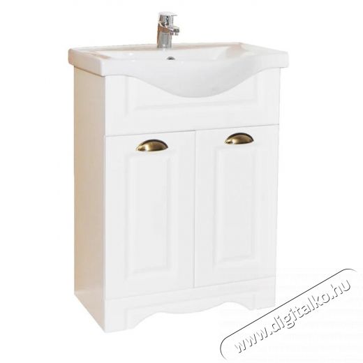 Badenmob 172 als&oacute;szekr&eacute;ny &eacute;s mosd&oacute;kagyl&oacute;, MDF, forg&aacute;cslap, 55x81x45 cm, rusztikus feh&eacute;r H&aacute;ztart&aacute;s / Otthon / K&uuml;lt&eacute;r - F&uuml;rdőszoba / wc - Kieg&eacute;sz&iacute;tő - 536074
