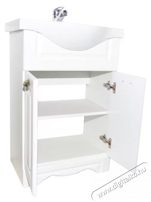 Badenmob 172 als&oacute;szekr&eacute;ny &eacute;s mosd&oacute;kagyl&oacute;, MDF, forg&aacute;cslap, 55x81x45 cm, rusztikus feh&eacute;r H&aacute;ztart&aacute;s / Otthon / K&uuml;lt&eacute;r - F&uuml;rdőszoba / wc - Kieg&eacute;sz&iacute;tő - 536074