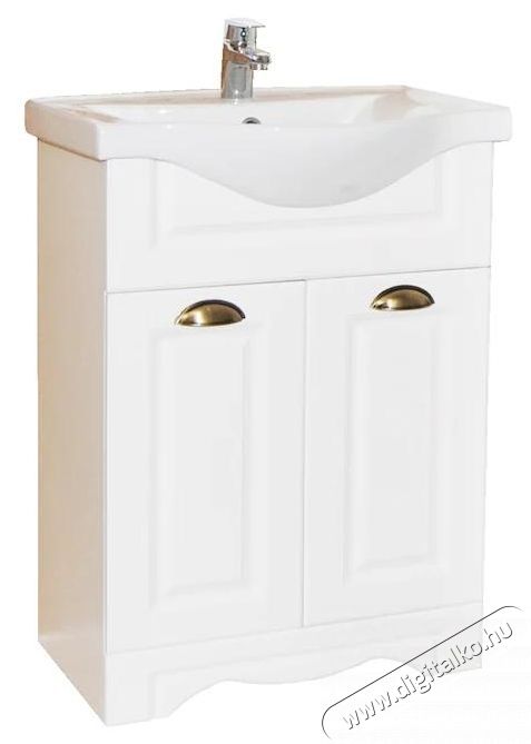 Badenmob 172 als&oacute;szekr&eacute;ny &eacute;s mosd&oacute;kagyl&oacute;, MDF, forg&aacute;cslap, 55x81x45 cm, rusztikus feh&eacute;r H&aacute;ztart&aacute;s / Otthon / K&uuml;lt&eacute;r - F&uuml;rdőszoba / wc - Kieg&eacute;sz&iacute;tő - 536074