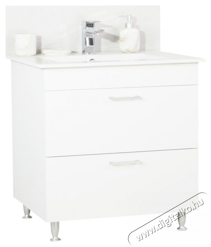 Badenmob 067 sorozat&uacute; talp &eacute;s mosd&oacute; b&uacute;tork&eacute;szlet, fi&oacute;kokkal, 80x46x80cm, Feh&eacute;r H&aacute;ztart&aacute;s / Otthon / K&uuml;lt&eacute;r - F&uuml;rdőszoba / wc - Kieg&eacute;sz&iacute;tő - 536070