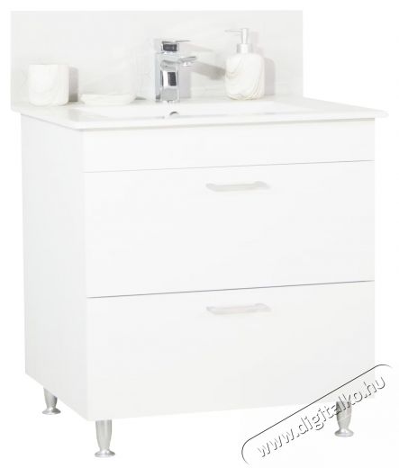 Badenmob 067 sorozat&uacute; talp &eacute;s mosd&oacute; b&uacute;tork&eacute;szlet, fi&oacute;kokkal, 80x46x80cm, Feh&eacute;r H&aacute;ztart&aacute;s / Otthon / K&uuml;lt&eacute;r - F&uuml;rdőszoba / wc - Kieg&eacute;sz&iacute;tő - 536070