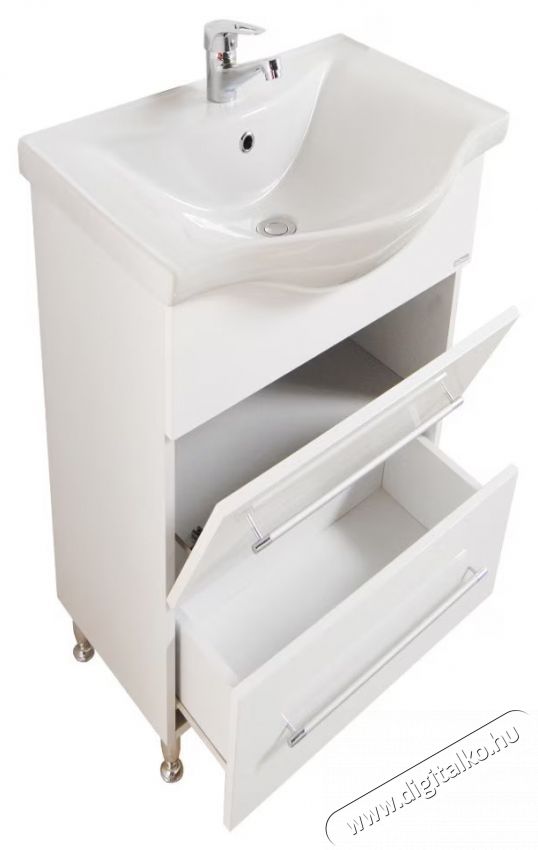 Badenmob 187 talp &eacute;s mosd&oacute; b&uacute;tork&eacute;szlet, festett MDF előlap, faforg&aacute;cslap oldalak, 55cm, feh&eacute;r H&aacute;ztart&aacute;s / Otthon / K&uuml;lt&eacute;r - F&uuml;rdőszoba / wc - Kieg&eacute;sz&iacute;tő - 536071