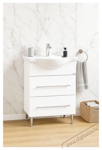 Badenmob 187 talp &eacute;s mosd&oacute; b&uacute;tork&eacute;szlet, festett MDF előlap, faforg&aacute;cslap oldalak, 55cm, feh&eacute;r H&aacute;ztart&aacute;s / Otthon / K&uuml;lt&eacute;r - F&uuml;rdőszoba / wc - Kieg&eacute;sz&iacute;tő - 536071