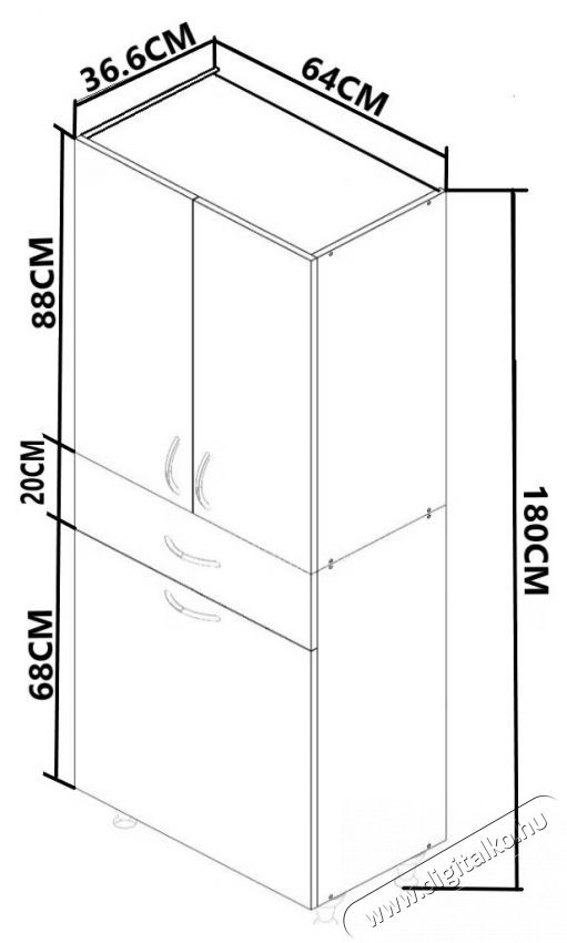 Badenmob Series 021 F&uuml;rdőszobai Szekr&eacute;ny, be&eacute;p&iacute;tett mos&oacute;kos&aacute;r, 180 x 64 x 36.5 cm, feh&eacute;r H&aacute;ztart&aacute;s / Otthon / K&uuml;lt&eacute;r - F&uuml;rdőszoba / wc - Kieg&eacute;sz&iacute;tő - 536069