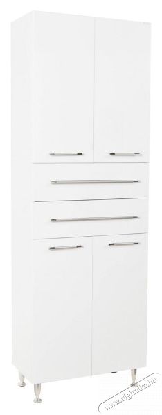 Badenmob 008 f&uuml;rdőszobaszekr&eacute;ny, 4 ajt&oacute;, 4 polc, 2 poz&iacute;ci&oacute;, MDF/PAL, 170x60x31.6cm, feh&eacute;r H&aacute;ztart&aacute;s / Otthon / K&uuml;lt&eacute;r - F&uuml;rdőszoba / wc - Kieg&eacute;sz&iacute;tő - 536062