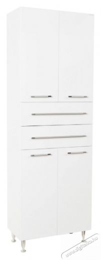 Badenmob 008 f&uuml;rdőszobaszekr&eacute;ny, 4 ajt&oacute;, 4 polc, 2 poz&iacute;ci&oacute;, MDF/PAL, 170x60x31.6cm, feh&eacute;r H&aacute;ztart&aacute;s / Otthon / K&uuml;lt&eacute;r - F&uuml;rdőszoba / wc - Kieg&eacute;sz&iacute;tő - 536062