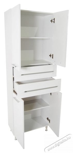 Badenmob 008 f&uuml;rdőszobaszekr&eacute;ny, 4 ajt&oacute;, 4 polc, 2 poz&iacute;ci&oacute;, MDF/PAL, 170x60x31.6cm, feh&eacute;r H&aacute;ztart&aacute;s / Otthon / K&uuml;lt&eacute;r - F&uuml;rdőszoba / wc - Kieg&eacute;sz&iacute;tő - 536062