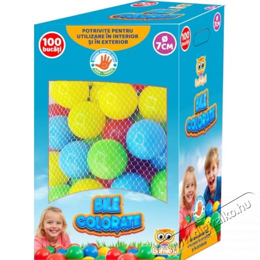 Bagoly 100 db sz&iacute;nes labda szett,  műanyag, 7 cm H&aacute;ztart&aacute;s / Otthon / K&uuml;lt&eacute;r - J&aacute;t&eacute;k / Sport - Szabadt&eacute;ri j&aacute;t&eacute;k - 536087