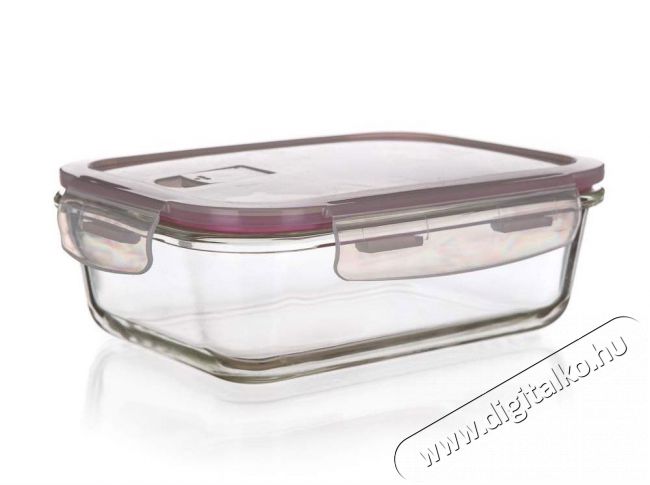 BANKET LORA 1450 ml fedéllel, bordó, üveg Konyhai termékek - Edény - Ételtároló - 529270