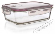 BANQUET BORK LORA 550 ml fedéllel, bordó, üveg Edény Konyhai termékek - Edény - Ételtároló - 523973