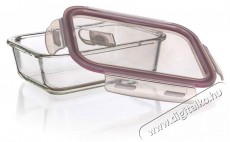 BANQUET BORK LORA 550 ml fedéllel, bordó, üveg Edény Konyhai termékek - Edény - Ételtároló - 523973