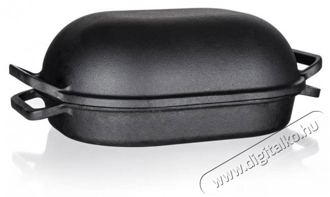 BANQUET Öntöttvas sütőedény EXCELLENT 39 x 26 x 14 cm, 3 + 4 l, ovális, fedővel, fekete Konyhai termékek - Edény - Sütőedény / jénai tál - 523965