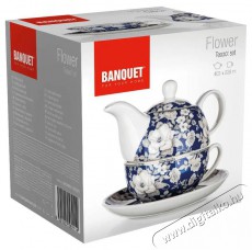 BANQUET te&aacute;sk&eacute;szlet FLOWER 400 + 220 ml te&aacute;sk&eacute;szlet Konyhai term&eacute;kek - V&iacute;zforral&oacute; / teafőző - 524291