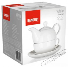 BANQUET Te&aacute;sk&eacute;szlet WHITE 400 + 220 ml Konyhai term&eacute;kek - V&iacute;zforral&oacute; / teafőző - 524292