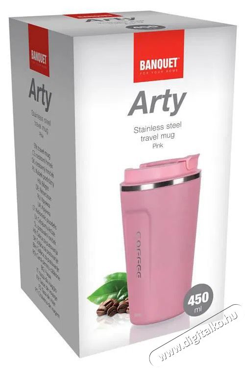 BANQUET utaz&oacute; thermo b&ouml;gre - ARTY, 450ml, r&oacute;zsasz&iacute;n Konyhai term&eacute;kek - Ed&eacute;ny - Termosz - 524295