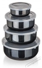 BANQUET METALLIC Zománcozott tálkészlet, fekete, 8 db Konyhai termékek - Étkészlet - Tányér készlet - 526987