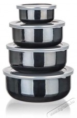 BANQUET METALLIC Zománcozott tálkészlet, fekete, 8 db Konyhai termékek - Étkészlet - Tányér készlet - 526987