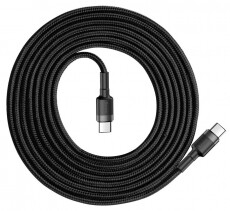 Baseus Cafule Type-C/Type-C PD2.0 60W 20V 3A QC3.0 2m szürke-fekete Tv kiegészítők - Kábel / csatlakozó - USB kábel - 368653