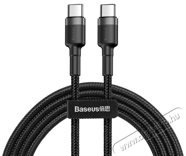 Baseus Cafule Type-C/Type-C PD2.0 60W 20V 3A QC3.0 2m szürke-fekete Tv kiegészítők - Kábel / csatlakozó - USB kábel - 368653