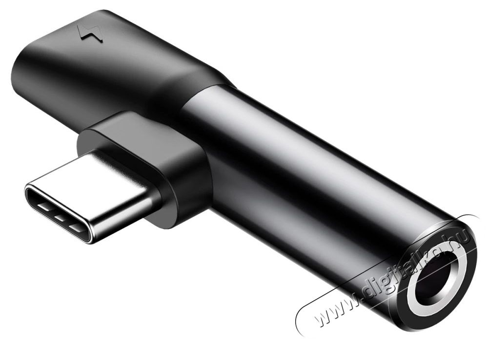 Baseus L41 USB Type-C - Type-C + 3.5mm fekete elosztó Újdonságok - Új termékek - 368679