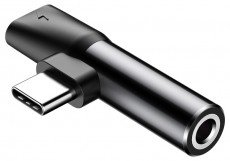 Baseus L41 USB Type-C - Type-C + 3.5mm fekete elosztó Újdonságok - Új termékek - 368679