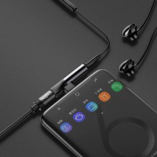 Baseus L41 USB Type-C - Type-C + 3.5mm fekete elosztó Újdonságok - Új termékek - 368679