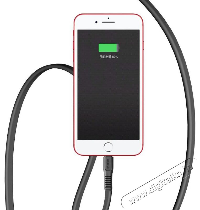 Baseus Tough Series 2A 1m Lightning töltő és adatkábel - fekete Mobil / Kommunikáció / Smart - Mobiltelefon kiegészítő / tok - Kábel / átalakító - 368714