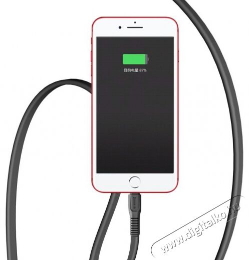 Baseus Tough Series 2A 1m Lightning töltő és adatkábel - fekete Mobil / Kommunikáció / Smart - Mobiltelefon kiegészítő / tok - Kábel / átalakító - 368714