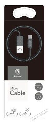 Baseus Yaven 2,1A 1m micro USB kábel - fekete Mobil / Kommunikáció / Smart - Mobiltelefon kiegészítő / tok - Kábel / átalakító - 368728