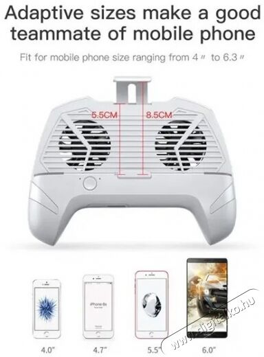 Baseus Cool 1200mAh powerbankos okostelefon hűtőpad fehér Mobil / Kommunikáció / Smart - Mobiltelefon kiegészítő / tok - Kiegészítő - 368659