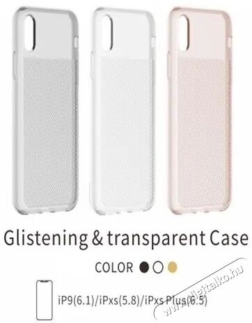 Baseus Glistening iPhone XR TPU tok - arany/átlátszó Mobil / Kommunikáció / Smart - Mobiltelefon kiegészítő / tok - Tok / hátlap - 368669