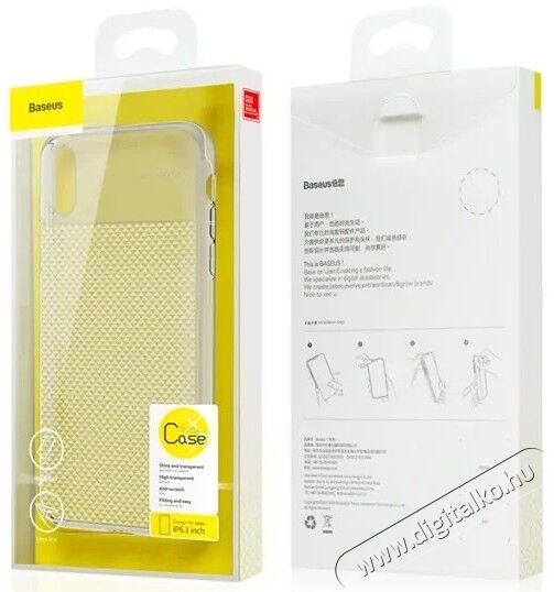Baseus Glistening iPhone XR TPU tok - arany/átlátszó Mobil / Kommunikáció / Smart - Mobiltelefon kiegészítő / tok - Tok / hátlap - 368669
