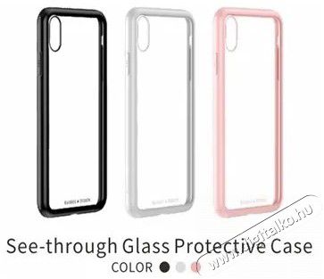 Baseus See-through Glass iPhone XR fehér TPU tok Mobil / Kommunikáció / Smart - Mobiltelefon kiegészítő / tok - Tok / hátlap - 368703