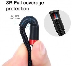 Baseus Cafule Type-C/Type-C 60W 20V 3A 2m töltő és adatkábel - fekete/piros Mobil / Kommunikáció / Smart - Mobiltelefon kiegészítő / tok - Kábel / átalakító - 368652