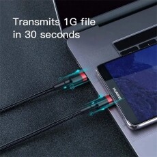 Baseus Cafule Type-C/Type-C 60W 20V 3A 2m töltő és adatkábel - fekete/piros Mobil / Kommunikáció / Smart - Mobiltelefon kiegészítő / tok - Kábel / átalakító - 368652