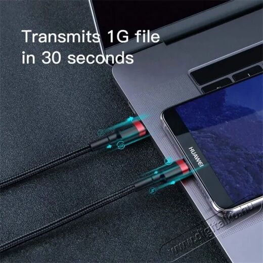 Baseus Cafule Type-C/Type-C 60W 20V 3A 2m töltő és adatkábel - fekete/piros Mobil / Kommunikáció / Smart - Mobiltelefon kiegészítő / tok - Kábel / átalakító - 368652