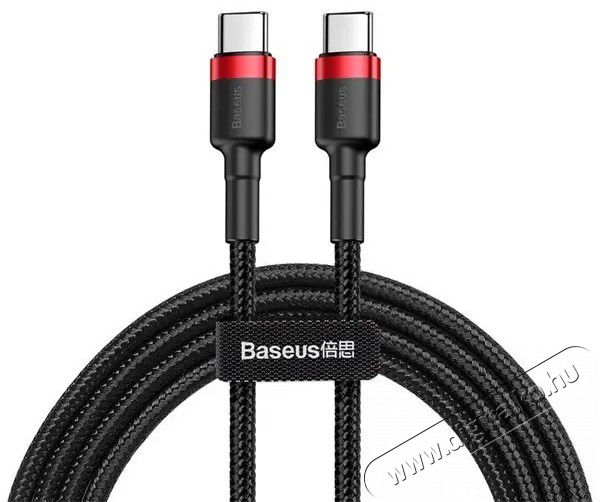 Baseus Cafule Type-C/Type-C 60W 20V 3A 2m töltő és adatkábel - fekete/piros Mobil / Kommunikáció / Smart - Mobiltelefon kiegészítő / tok - Kábel / átalakító - 368652