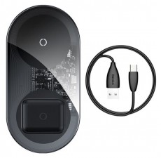 Baseus Simple 18W fekete vezeték nélküli telefon/airpod töltő Mobil / Kommunikáció / Smart - Powerbank / Külső akkumulátor és töltő - 385456