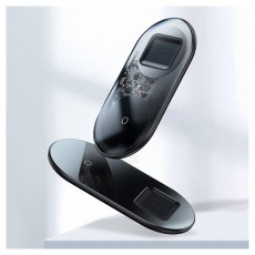 Baseus Simple 18W fekete vezeték nélküli telefon/airpod töltő Mobil / Kommunikáció / Smart - Powerbank / Külső akkumulátor és töltő - 385456