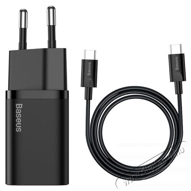 Baseus TZCCSUP-L01 25W Type-C fekete mini utazó töltő Fotó-Videó kiegészítők - Kábel - Egyéb kábel - 413532