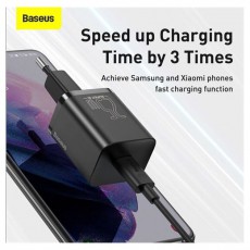 Baseus TZCCSUP-L01 25W Type-C fekete mini utazó töltő Fotó-Videó kiegészítők - Kábel - Egyéb kábel - 413532