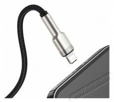 Baseus Cafule Metal Lightning kábel 2.4A 1m, fekete (CALJK-A01) Mobil / Kommunikáció / Smart - Mobiltelefon kiegészítő / tok - Kábel / átalakító - 408583