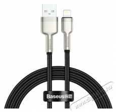 Baseus Cafule Metal Lightning kábel 2.4A 1m, fekete (CALJK-A01) Mobil / Kommunikáció / Smart - Mobiltelefon kiegészítő / tok - Kábel / átalakító - 408583