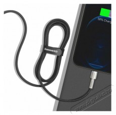 Baseus Cafule Metal Lightning kábel 2.4A 1m, fekete (CALJK-A01) Mobil / Kommunikáció / Smart - Mobiltelefon kiegészítő / tok - Kábel / átalakító - 408583