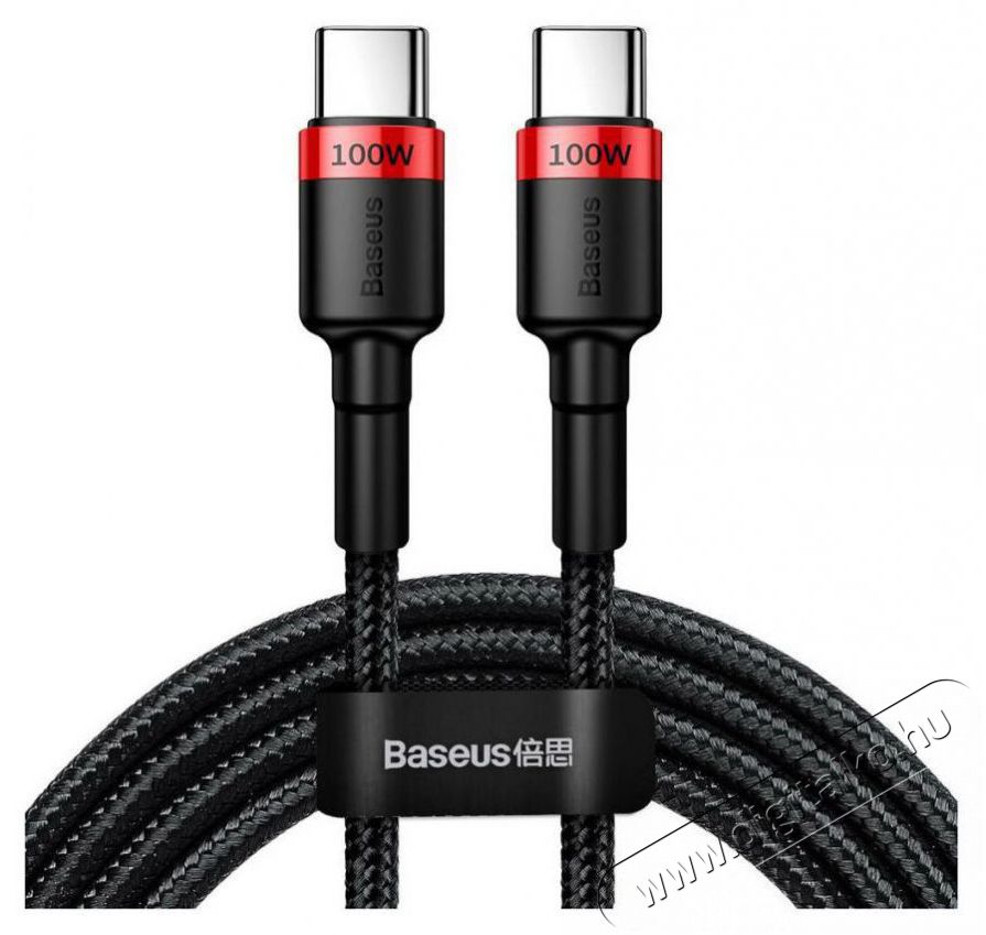 Baseus Cafule Type-C/Type-C 100W kábel 2m – fekete-piros Mobil / Kommunikáció / Smart - Mobiltelefon kiegészítő / tok - Kábel / átalakító - 408588