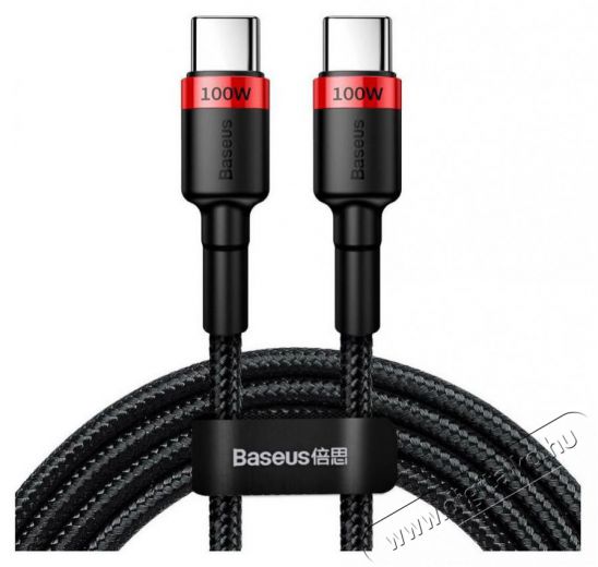 Baseus Cafule Type-C/Type-C 100W kábel 2m – fekete-piros Mobil / Kommunikáció / Smart - Mobiltelefon kiegészítő / tok - Kábel / átalakító - 408588